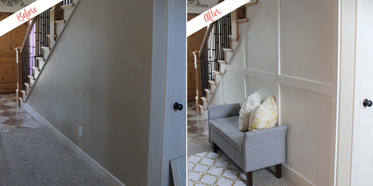Hallway Update project, before and after
